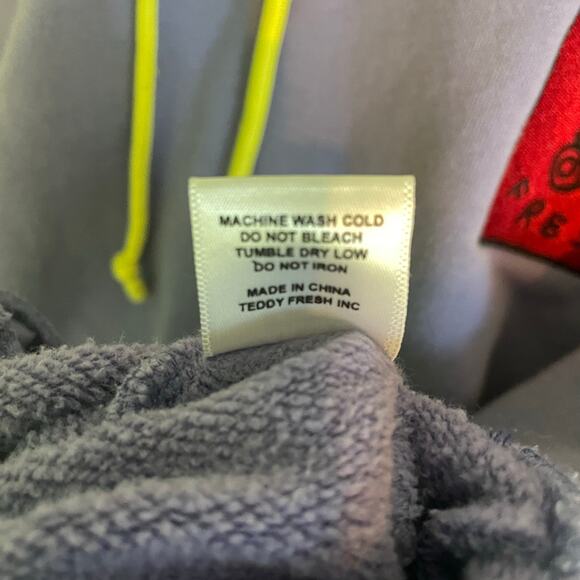 Teddy Fresh Pastel Colorblock Hoodie 100% Cotton Long Sleeve Men's Size Small - Picture 8 of 13